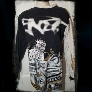 Hh) GIVEMEFACE Men’s 2XL Long Sleeve Graphic Shirt – Money & Sexy Lady Print